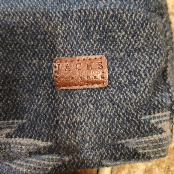 Jachs New York Men’s XXL Wool Blend Shirt Jacket Aztec Blue Lined Shacket - Picture 2 of 12